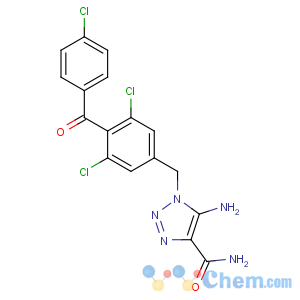 CAS No:99519-84-3 5-amino-1-[[3,<br />5-dichloro-4-(4-chlorobenzoyl)phenyl]methyl]triazole-4-carboxamide