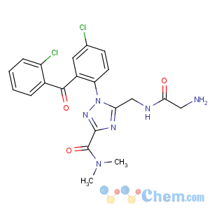 CAS No:99593-25-6 5-[[(2-aminoacetyl)amino]methyl]-1-[4-chloro-2-(2-chlorobenzoyl)phenyl]-<br />N,N-dimethyl-1,2,4-triazole-3-carboxamide