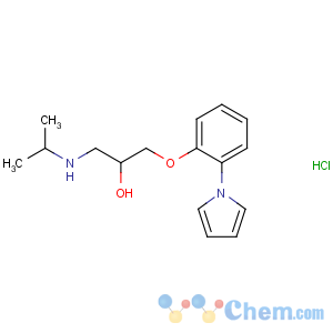 CAS No:99740-06-4 2-Propanol,1-[(1-methylethyl)amino]-3-[2-(1H-pyrrol-1-yl)phenoxy]-, hydrochloride (1:1)