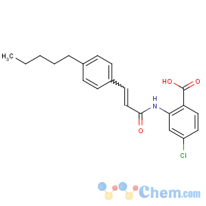 CAS No:99754-06-0 4-chloro-2-[[(E)-3-(4-pentylphenyl)prop-2-enoyl]amino]benzoic acid